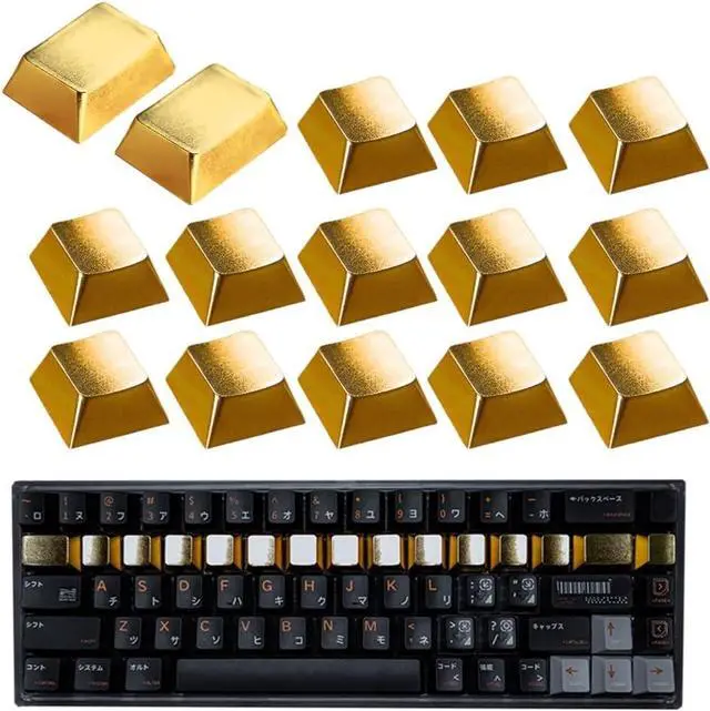 Alt view image 2 of 7 - Alloy Metal Keycaps Set for Mechanical Keyboards, Ergonomic 15Pcs Gaming Keycaps