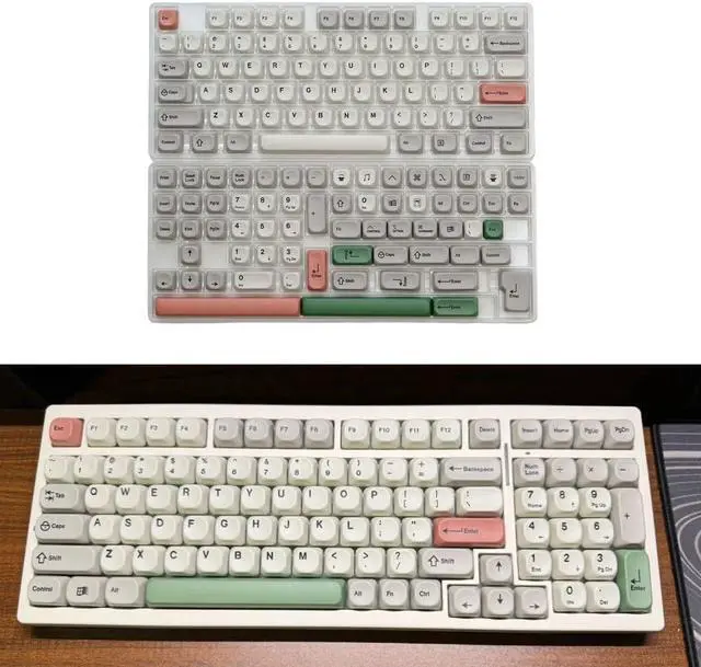 Alt view image 2 of 7 - Retro 9009 139Key Keycap Set Backlight Heat Sublimated Keycaps for Mechanical Keyboards Enhances Typing