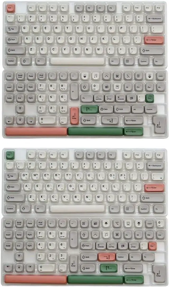 Alt view image 7 of 7 - Retro 9009 139Key Keycap Set Backlight Heat Sublimated Keycaps for Mechanical Keyboards Enhances Typing