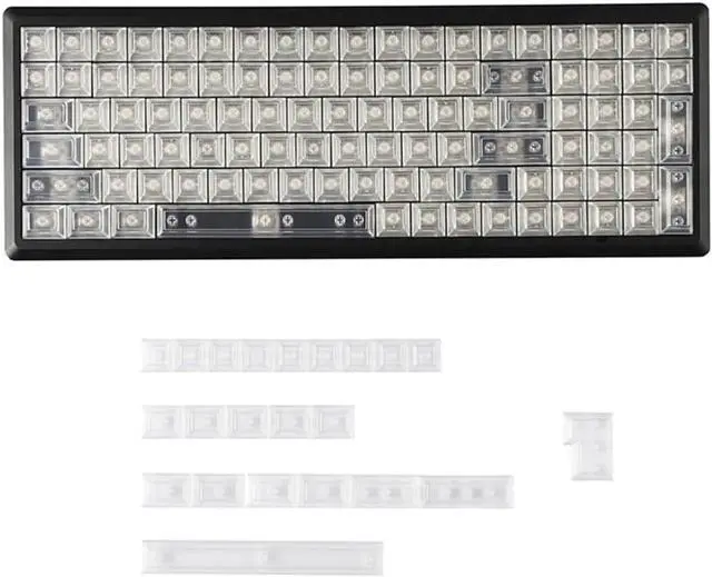 Main image of 122Keys Keycaps Translucent with Backlighting Keycaps Wordless for Mechanical Keyboard Switches Keycap Set