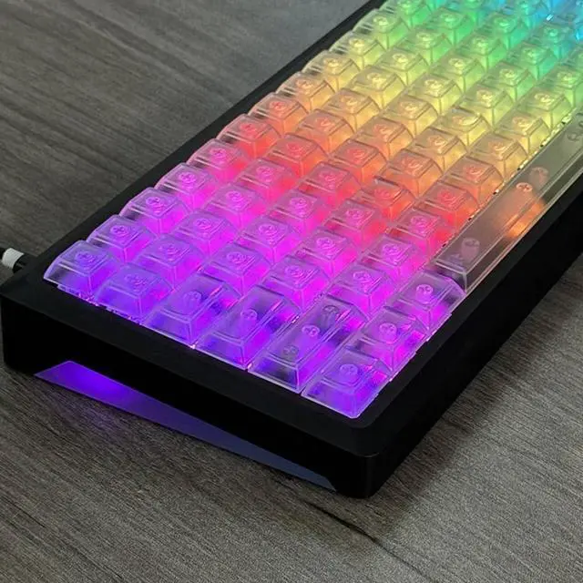 Alt view image 3 of 7 - 122Keys Keycaps Translucent with Backlighting Keycaps Wordless for Mechanical Keyboard Switches Keycap Set