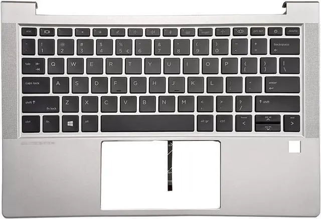 Main image of Laptop Keyboard Palmrest Cover Compatible with H-P EliteBoo-k 630 G9 N10777-001 Silver US Backlit