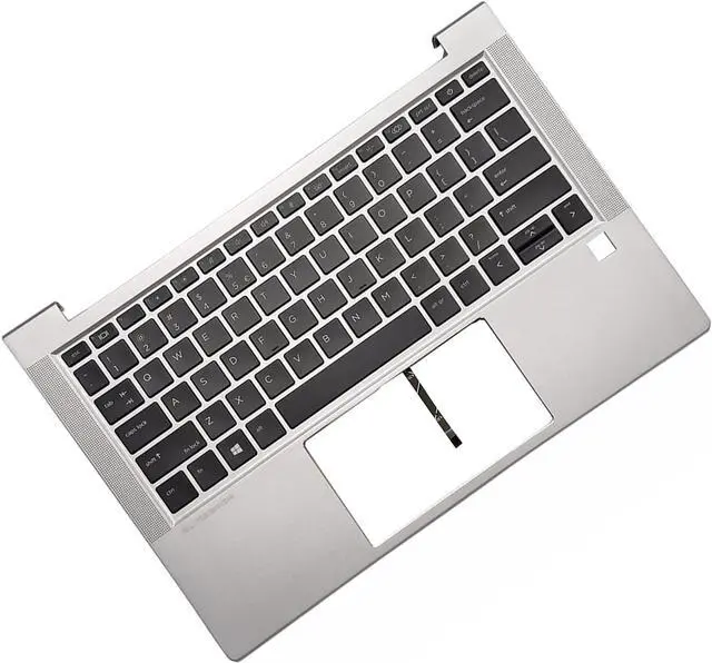 Alt view image 2 of 4 - Laptop Keyboard Palmrest Cover Compatible with H-P EliteBoo-k 630 G9 N10777-001 Silver US Backlit