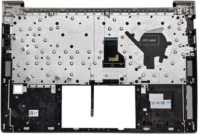 Alt view image 4 of 4 - Laptop Keyboard Palmrest Cover Compatible with H-P EliteBoo-k 630 G9 N10777-001 Silver US Backlit