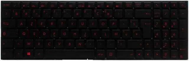 Alt view image 2 of 5 - French Layout Red Backlit Keyboard Compatible with GL702 GL702VT GL702VM 0KNB0-662LUS00 AEBK5U00030 Compatible Replacement