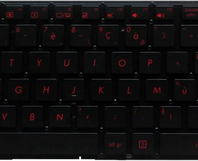 Alt view image 3 of 5 - French Layout Red Backlit Keyboard Compatible with GL702 GL702VT GL702VM 0KNB0-662LUS00 AEBK5U00030 Compatible Replacement
