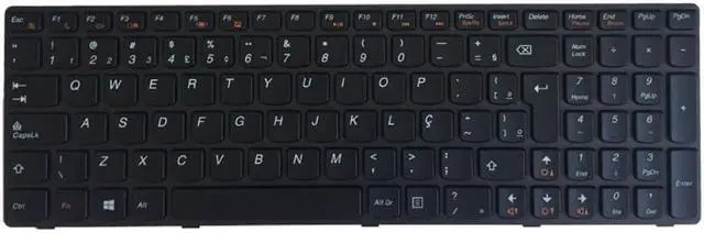 Alt view image 4 of 4 - Brazil Keyboard Compatible with I-B-M B570 Z570 Z575 V570A V570G B575 B580 B590 B590A BR Laptop Black
