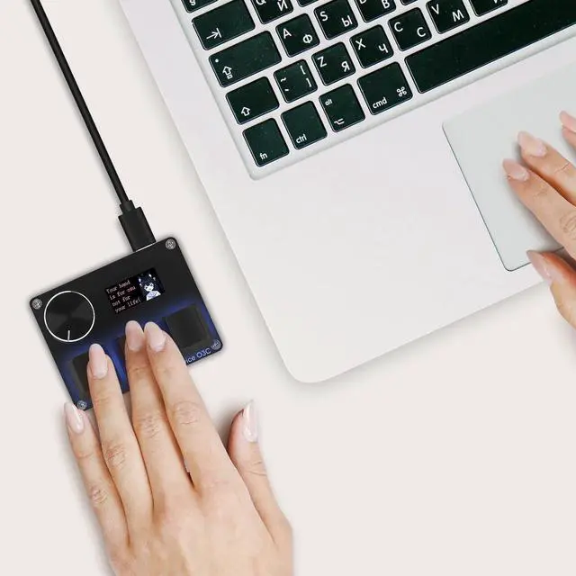 Alt view image 6 of 7 - MiYee O3C Custom Gaming Keyboard Rapid Trigger Keyboard Magnetic Switches with Knob and Screen, Plug-and-Play, Copy Paste, Black