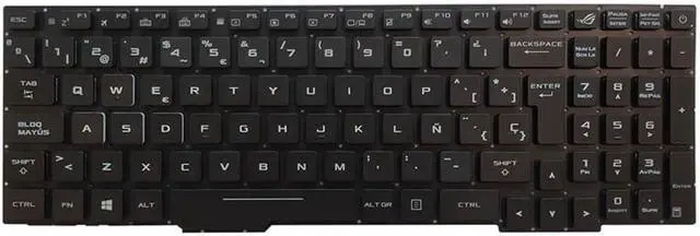 Alt view image 6 of 7 - Backlit Red White Spanish Keyboard Compatible with GL753 GL753V GL753VE GL753VD(White)