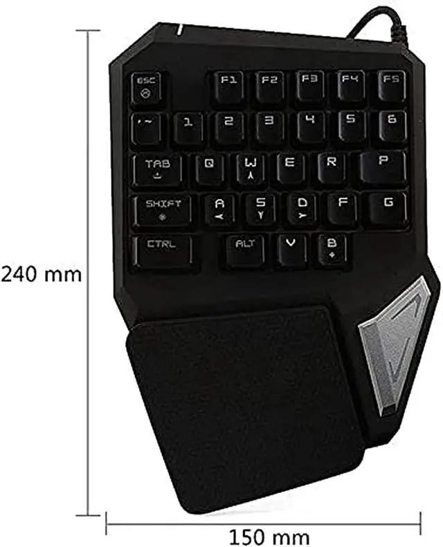 Alt view image 2 of 6 - Mini Game Mechanical Keyboard, one-Handed 30-Key Game Layout Keyboard Wide Feel/5892