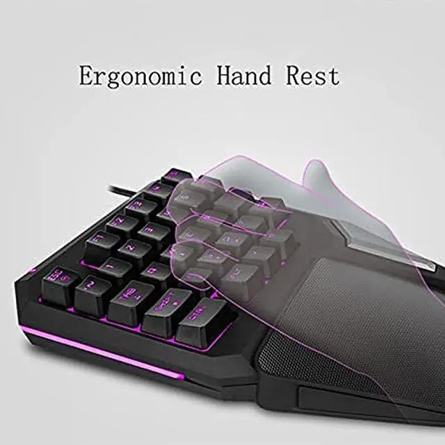 Alt view image 3 of 6 - Mini Game Mechanical Keyboard, one-Handed 30-Key Game Layout Keyboard Wide Feel/5892