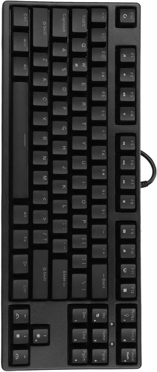 Alt view image 7 of 7 - 87 Key Mechanical Keyboard, Wired Linear Action Switch Gaming Keyboard Multiple Lighting Modes Ergonomic PC Keyboard Built in Professional Grade Game Chip (Black)