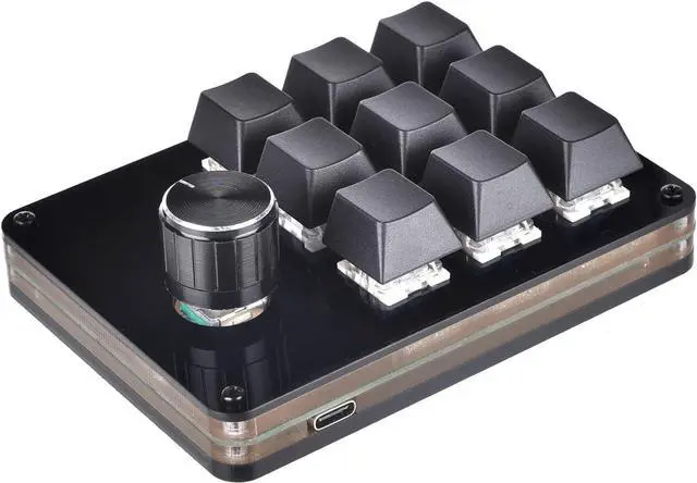 Main image of Zgehnao 9 Key Macro Programmable Keyboard Mechanical Gaming Macro Keyboard With Knob KeyPad Hot Swap Gaming Keyboard