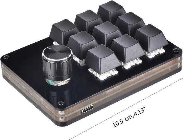 Alt view image 7 of 7 - Zgehnao 9 Key Macro Programmable Keyboard Mechanical Gaming Macro Keyboard With Knob KeyPad Hot Swap Gaming Keyboard