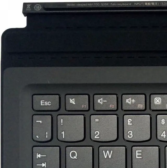 Alt view image 3 of 3 - UK Keyboard Compatible with Miix700-12ISK Compatible Replacement with Black Palmrest