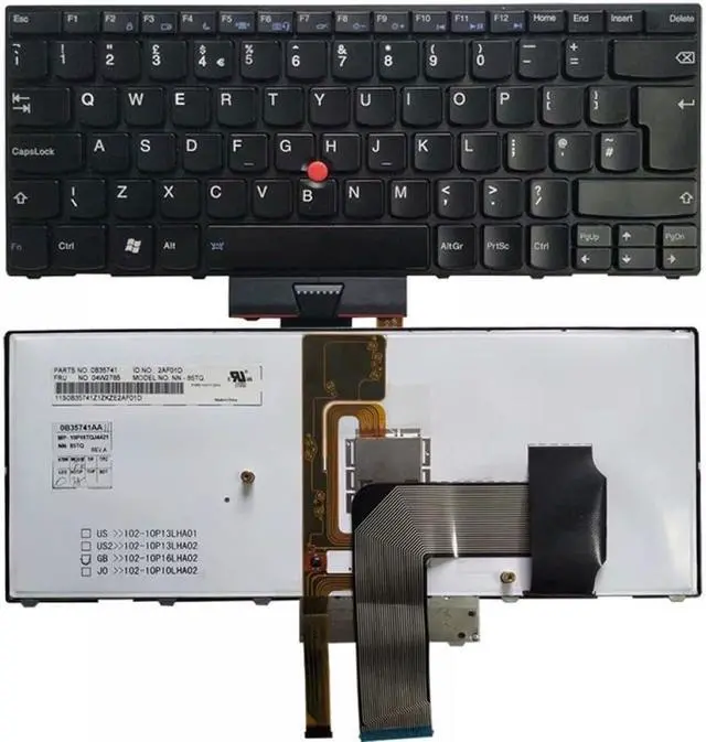 Main image of UK Backlit Keyboard Compatible with X1 Xi Hybrid 2012 Compatible with 04W2785