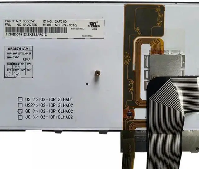 Alt view image 5 of 5 - UK Backlit Keyboard Compatible with X1 Xi Hybrid 2012 Compatible with 04W2785