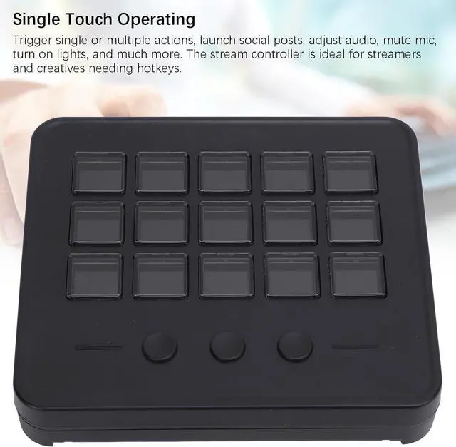 Alt view image 3 of 7 - Studio Controller with 15 Customizable LCD Keys, Game Streaming Keyboard for Triggering Actions in Apps and Software Such As OBS Twitch YouTube, for Mac and PC