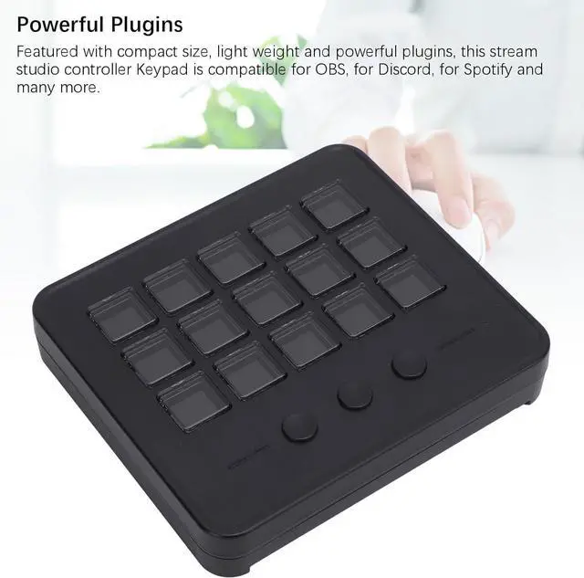 Alt view image 2 of 7 - Studio Controller with 15 Customizable LCD Keys, Game Streaming Keyboard for Triggering Actions in Apps and Software Such As OBS Twitch YouTube, for Mac and PC