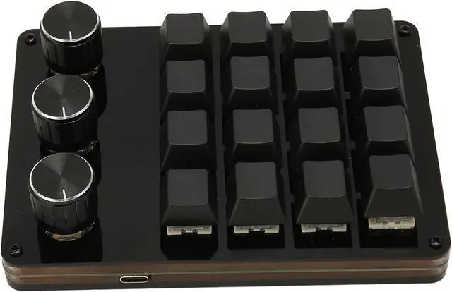 Alt view image 4 of 7 - 16 Keys, 3 Knobs, Blue Switch Mechanical Hot Swappable Mini Keypad for Gaming Office Media with Programmable Function, USB Wired Connection, Separate Design