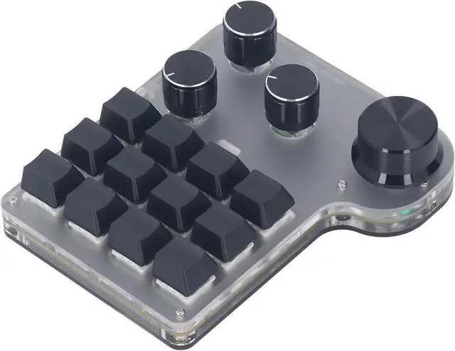 Alt view image 5 of 7 - USB Mini Macro Mechanical Gaming Keyboard, Upgrade to Wired, and 2.4G, Blue Switch RGB LED, Self Set Button Function, Programming Macro Keypad, Compact for Gaming, Industrial