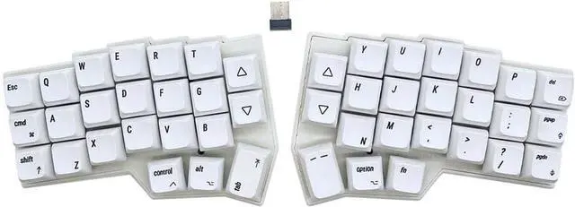 Alt view image 3 of 3 - SZRKBD 2.4-G wirelessness Connect Single Mode Portable 40% Split 46-Key MX Mechanical Keyboard (White, Kit)