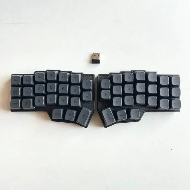 Alt view image 2 of 2 - SZRKBD 2.4-G wirelessness Connect Single Mode Portable 40% Split 46-Key MX Mechanical Keyboard (Black, Full Keyboard)