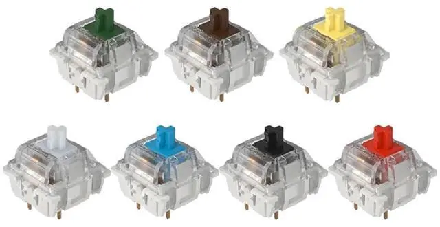 Alt view image 2 of 7 - Switches Mechanical Keyboard KS-9 3 Pin Red Brown Blue Green White RGB Silent Clicky Linear Tactile Compatible Cherry MX(White,200PCS)