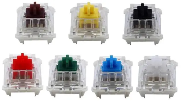 Alt view image 7 of 7 - Switches Mechanical Keyboard KS-9 3 Pin Red Brown Blue Green White RGB Silent Clicky Linear Tactile Compatible Cherry MX(White,200PCS)