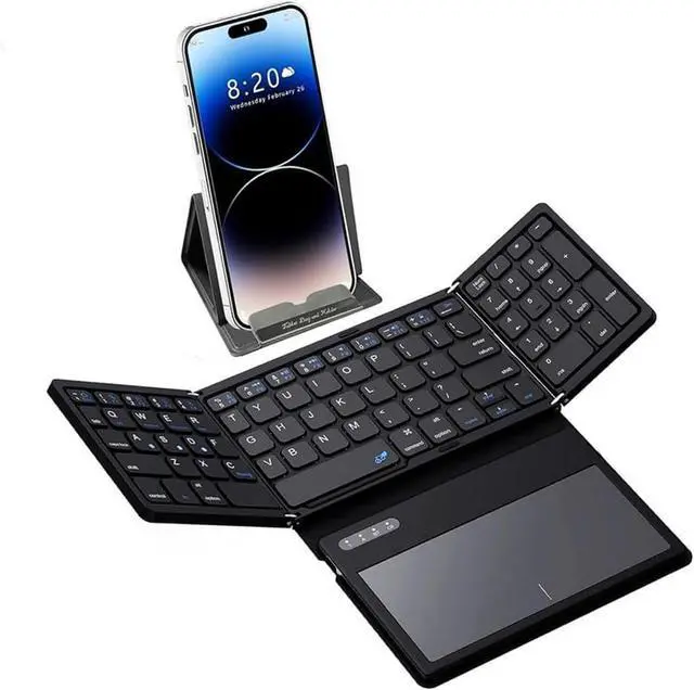 Alt view image 2 of 7 - Foldable Keyboard With Large Touchpad And Numeric Keys Numpad Keypad For Multiple Devices