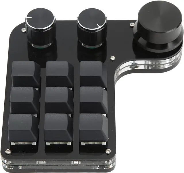 Main image of Nutriess Mini Gaming Keypad 9 Keys 3 Knobs RGB Backlit Programmable Mechanical Keyboard with Delay Function for Music Office Media