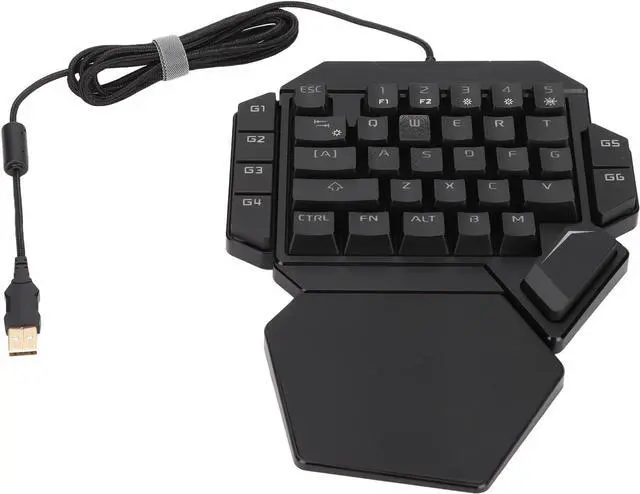Alt view image 3 of 7 - One Handed Keyboard, Half Mini Gaming Keyboard, 35 Keys Sensitive Control, 6 Programmable Keys, Ergonomic Design, RGB Backlit, Wide Compatibility, for Win Systems