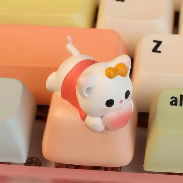Main image of Keycaps,Resin Mechanical Keyboard Three-Dimensional Keycap,Pet Series Transparent Personalized Replacement Keycaps for Gaming Keyboards (1)