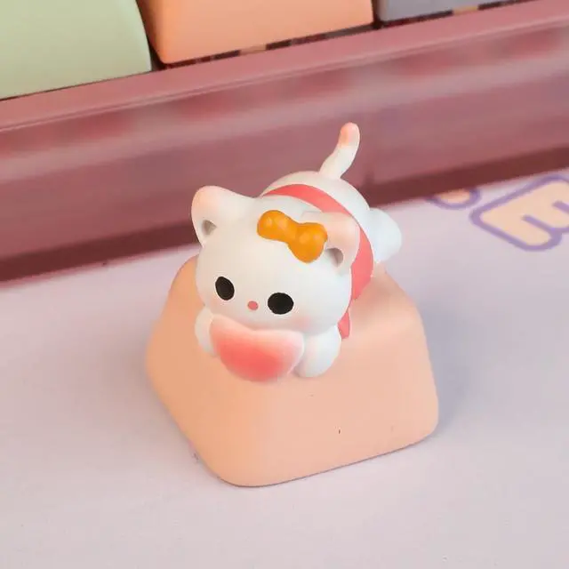 Alt view image 6 of 6 - Keycaps,Resin Mechanical Keyboard Three-Dimensional Keycap,Pet Series Transparent Personalized Replacement Keycaps for Gaming Keyboards (1)