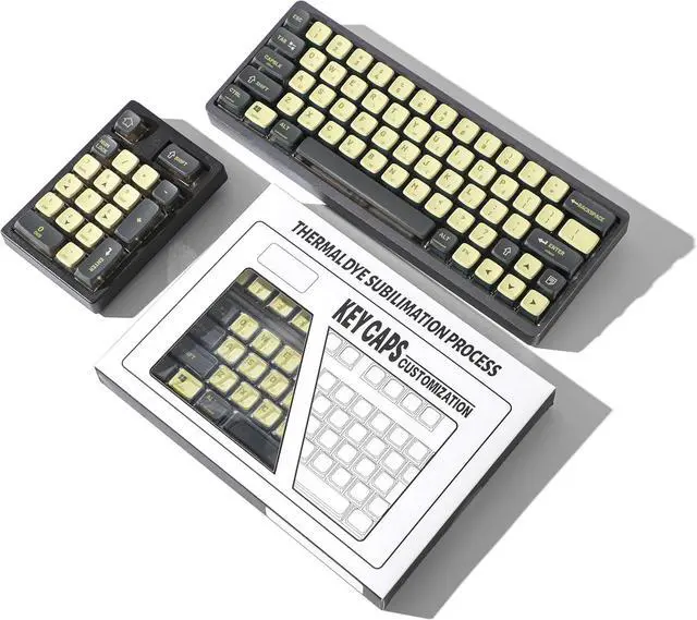 Alt view image 5 of 7 - XDK Pudding Keycaps 116 Key Caps Set, PBT Custom Keycaps for Mechanical Keyboard 60% 65% 75% 108% RGB Keycaps Translucent