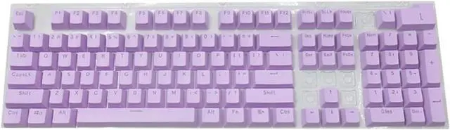 Main image of 104 Pcs DIY Mechanical Keyboard Keycaps Set Backlit Key Cap Fit for Cherry/Kailh/Gateron Keycap(Purple)