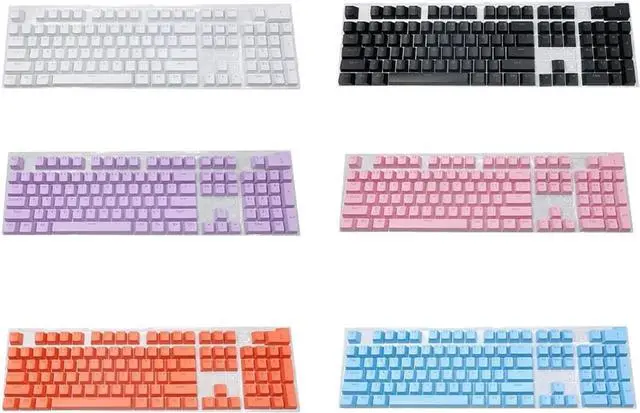 Alt view image 3 of 5 - 104 Pcs DIY Mechanical Keyboard Keycaps Set Backlit Key Cap Fit for Cherry/Kailh/Gateron Keycap(Purple)