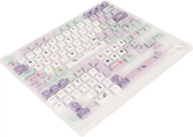 Alt view image 2 of 7 - 124 Key Mechanical Keyboard Keycaps, XDA Height PBT Material, Heat Sublimation Process, Compatible with 61/87/96/98/104/108 Keyboards, Ergonomic Design for Superior Typing Experi