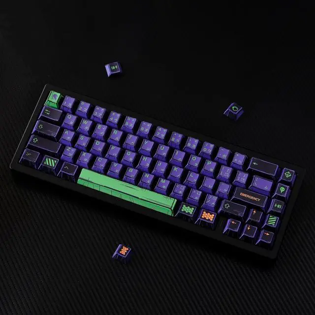 Alt view image 3 of 7 - ZXMICYFA Keycaps,150 Keys Dye-Sublimation Cherry Profile Keycaps Custom PBT Keycaps Set with 7U Spacebar for ASIN Layout Cherry Gateron MX Switches Mechanische Keyboard