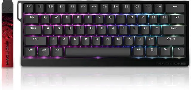 Main image of ZMX MADLIONS MAD 60 HE Rapid Trigger RGB Gaming Keyboard,60% Magnetic Switch Hall Effect Adjustable Actuation Hyper-Fast USB-C Wired Custom Mechanical Keyboard for PC/Mac Gamer (Black)
