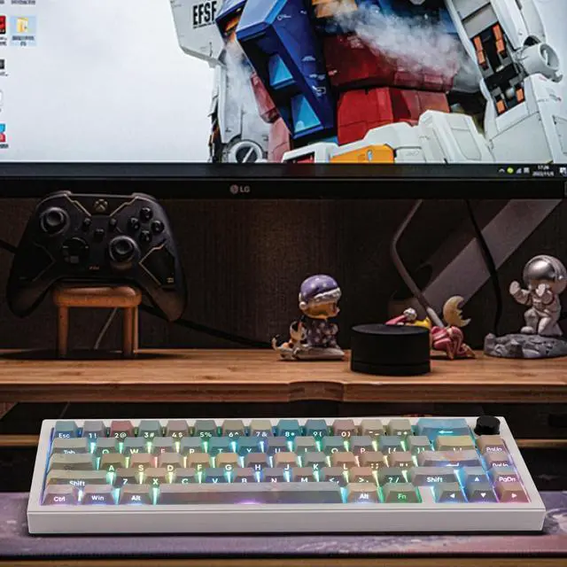 Alt view image 7 of 7 - JOMKIZ Keycaps,135 Keys Dye Sublimation Cherry Profile Keycaps Side Engraved Transparent PBT Keycap Set for Cherry MX Switches ASIN/ISO Layout Mechanical