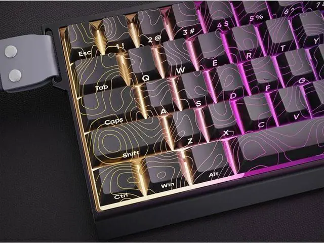Alt view image 5 of 7 - Comfort Focused 131-Key Keycap Set with Side Backlit for Mechanical Keyboard Home and Office Use
