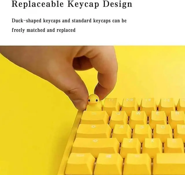 Alt view image 5 of 7 - Generic Duck Keyboard, Quacking, LED Backlit, Wired, 61-Key, Themed (Duck), USB, PC, Laptop