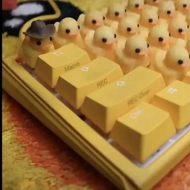 Alt view image 6 of 7 - Generic Duck Keyboard, Quacking, LED Backlit, Wired, 61-Key, Themed (Duck), USB, PC, Laptop