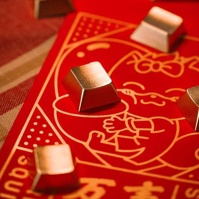 Alt view image 3 of 7 - YIBAISI Zinc Alloy keycap Alloy Metal Keycaps Set for Mechanical Keyboards, Ergonomic 15Pcs Gaming Keycaps