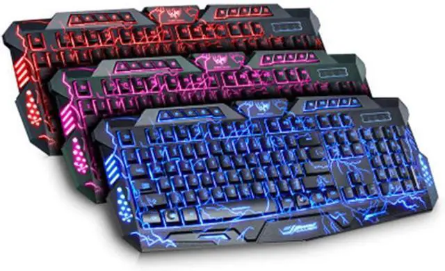 Main image of TIANQUXNGI RGB Gaming Keyboard with Rainbow LED Backlight USB Mechanical Feel Anti-ghosting Ergonomic Letter Glow