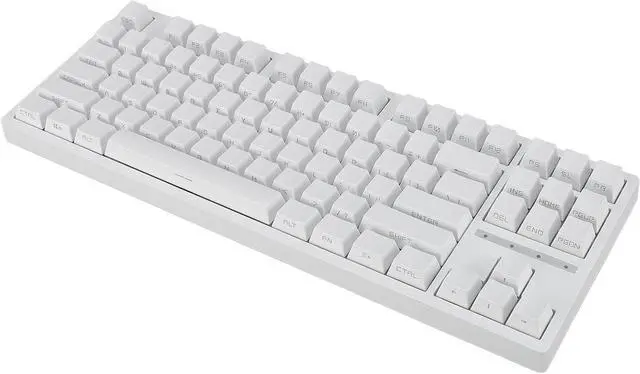 Alt view image 7 of 7 - 80% Mechanical Keyboard, RGB Brown Switch Keyboard 2.4G BT3.0 5.0, Full Key No Conflict, Ergonomic Support, Double Layer Filling, White with Transparent Side Lighting, Ideal for