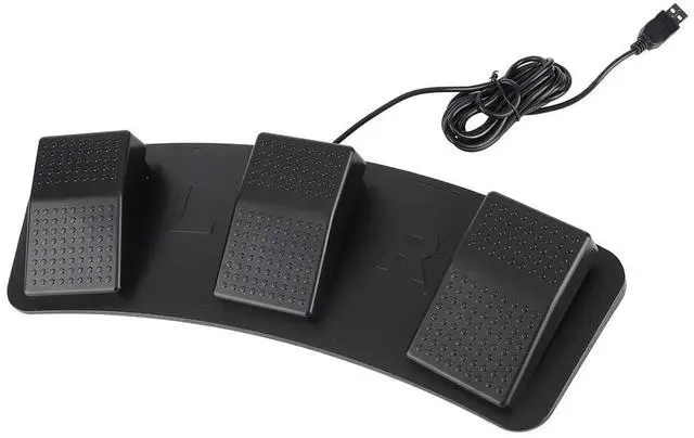 Alt view image 2 of 7 - Foot Switch with USB Interface Cable 3 Position Electric Pedal Switch Computer Connection Part