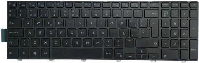 Alt view image 5 of 5 - Spanish Keyboard Compatible with D-EL-L P26E P28E 5557 P39F P40F Models MP-13N73SU-442 MP-13N7 CN-0JYP58 CN-0HHCC8-72438