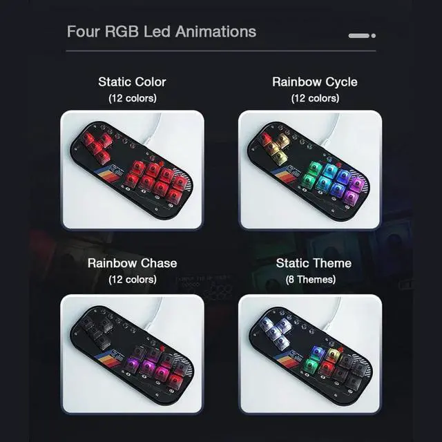 Alt view image 4 of 7 - SOCD Controller Fighting Stick  Compact Mechanical Switch Keyboard for Arcade and Mixbox Gaming